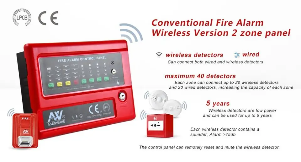 Wireless Conventional Fire Alarm System With Gsm Function - Buy