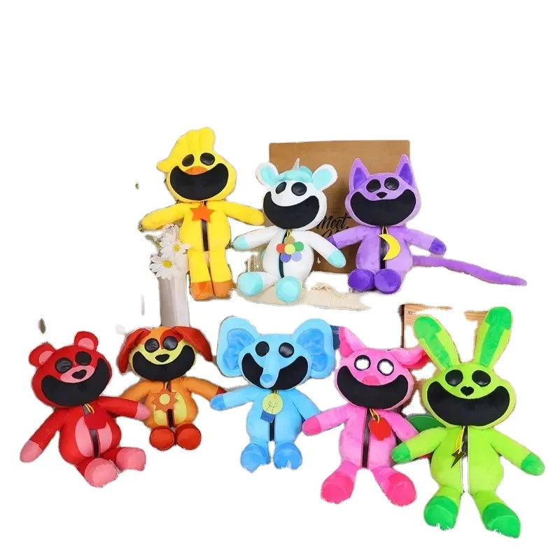 Cartoon Anime Smiling Critters Rabbit Elephant Plush Toy Doll Smiling ...