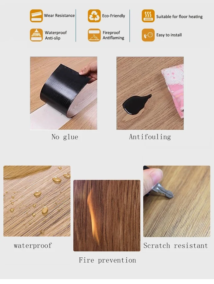 Lvt Dry Back Click Self Adhesive Floor Buy Thickness 7mm/5mm/ Plastic