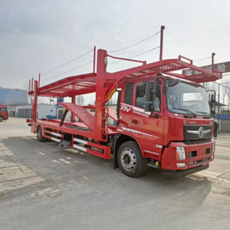 Dongfeng Double Deck Flatbed Tow Truck Sliding Platform Road Recovery