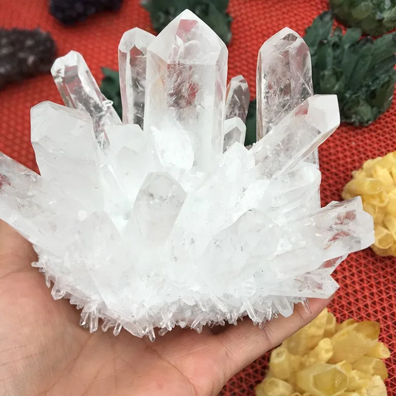 wholesale natural clear quartz cluster large white crystal