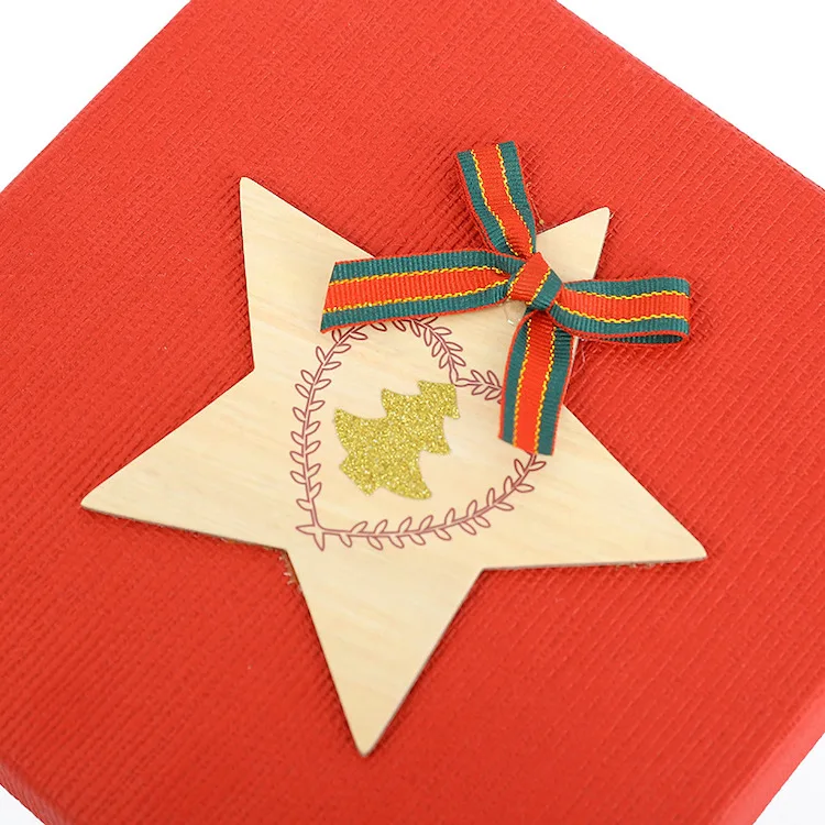 可爱的圣诞纸盒打印礼品盒圣诞纸自定义标志小礼品包装盒