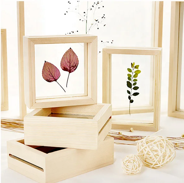 Unfinished Pine Wood Photo Frame Wooden Picture Frames Table Display