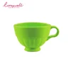 Custom Baby Silicone Cup Bowl With Suction Safe for Kids Eating Food Bowls Wide Opening Eco Handle Easy Grip Tableware BPA Free