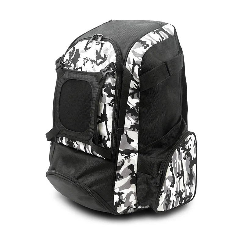
Black Oem waterproof large capacity polyester camouflage youth custom ball baseball bag, backpack 