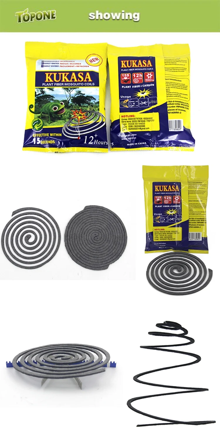 KUKASA 12H High Standard Mosquito Coils Flies Repellent Incense Plant Fiber Mosquito Coil