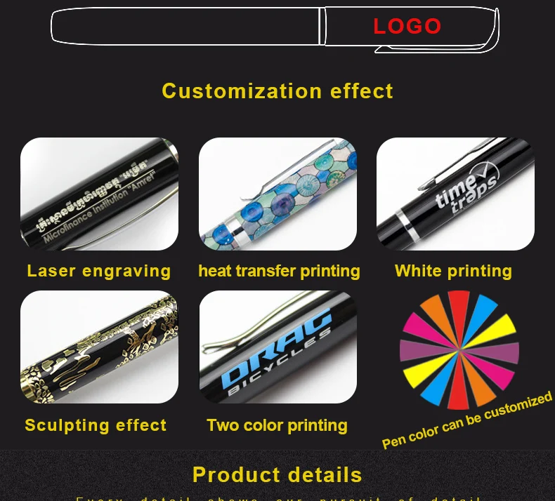 High Quality Luxury Business Office Gift Metal Roller Ballpoint Ballpen Set With Promotion Custom Logo Stationery Supplies