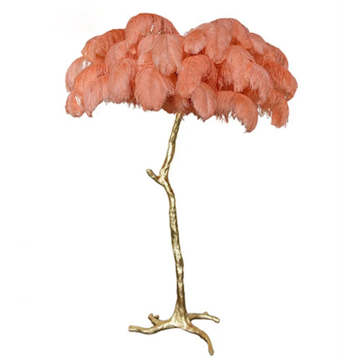 
Nordic light luxurious feather floor lamp Ins wind web celebrity ostrich feather lamp 