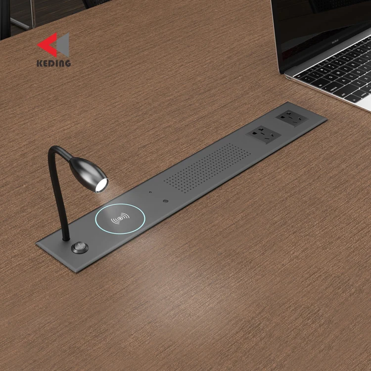 TABLETOP FURNITURE ELECTRICAL POWER STRIP LIGHT QI WIRELESS CHARGER ...
