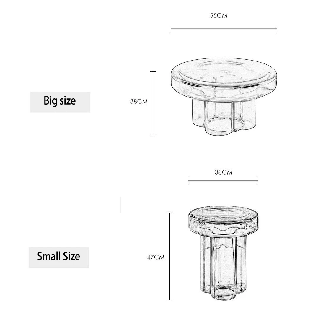 Nordic Style Furniture Luxury Low Round Coffee Center Modern Small