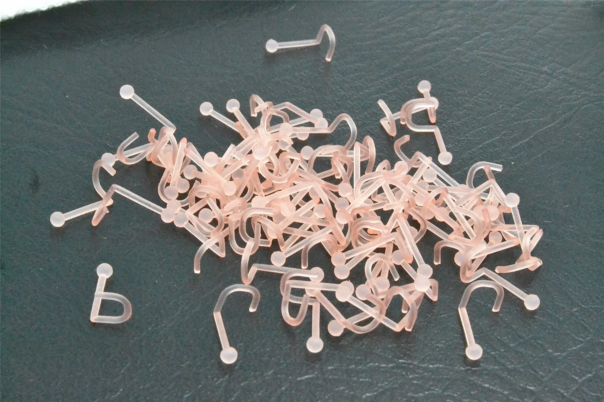 Body Jewelry Retainers Bio Flexible Nose Rings Nose Bone Studs 20g Nude Clear Color Body