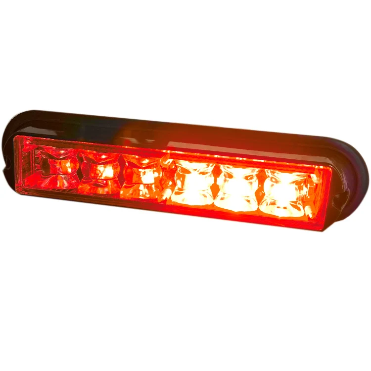 6W LED vehicle warning flashing traffic signal surface mount light red