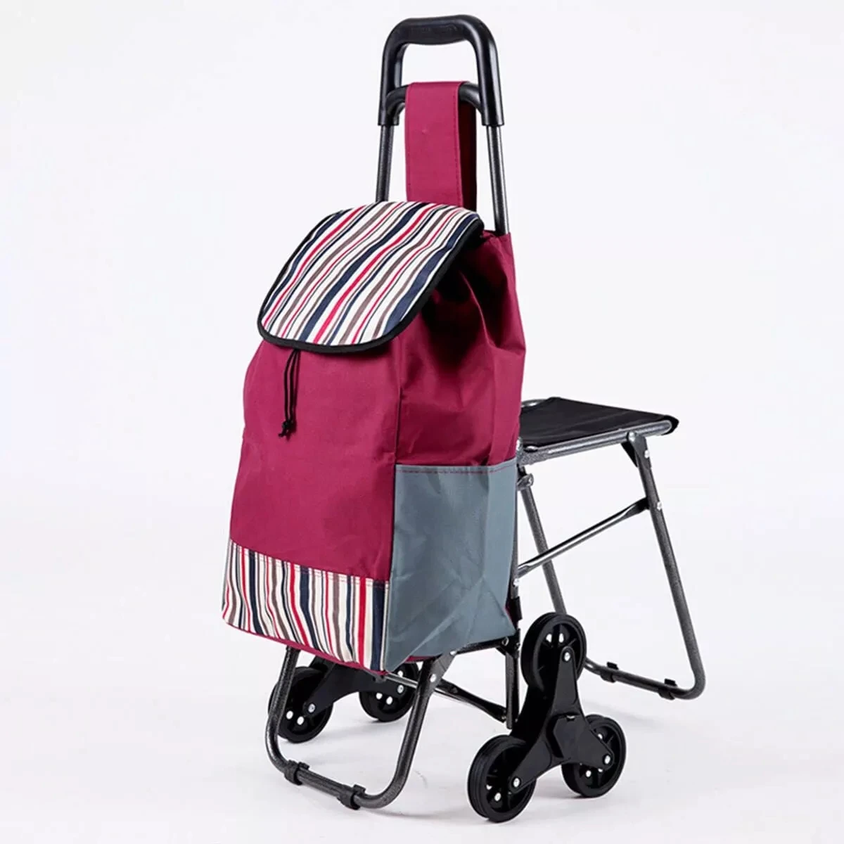 Hot Selling And Cost Effective Folding Shopping Trolley Carts With Seat