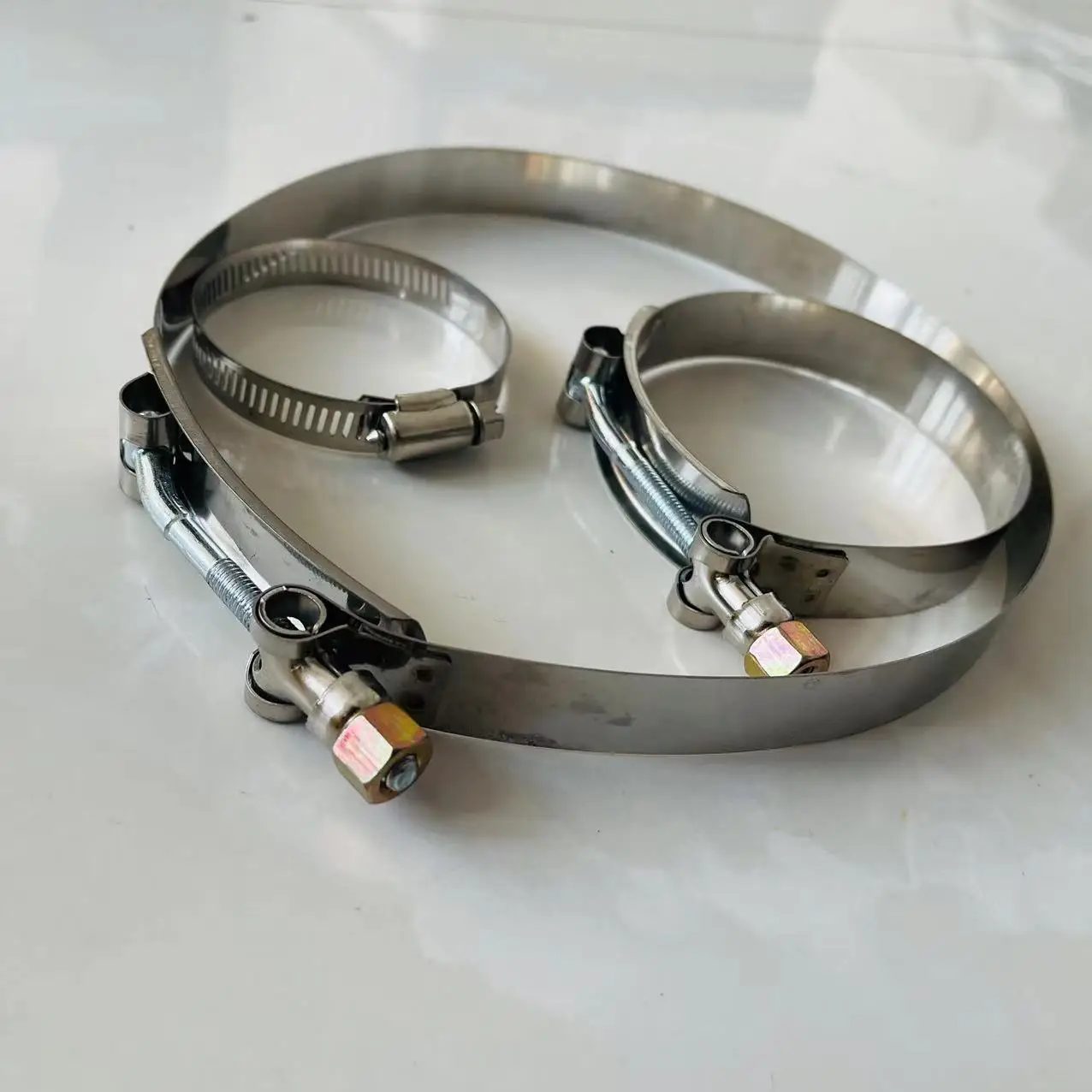 thumbnail image 2 of 10-Pack 2" T-Bolt Stainless Steel Hose Clamps – Turbo Intake Silicone Clamps 2 of 4