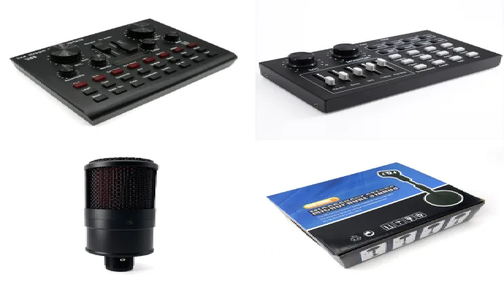 microphone stands table