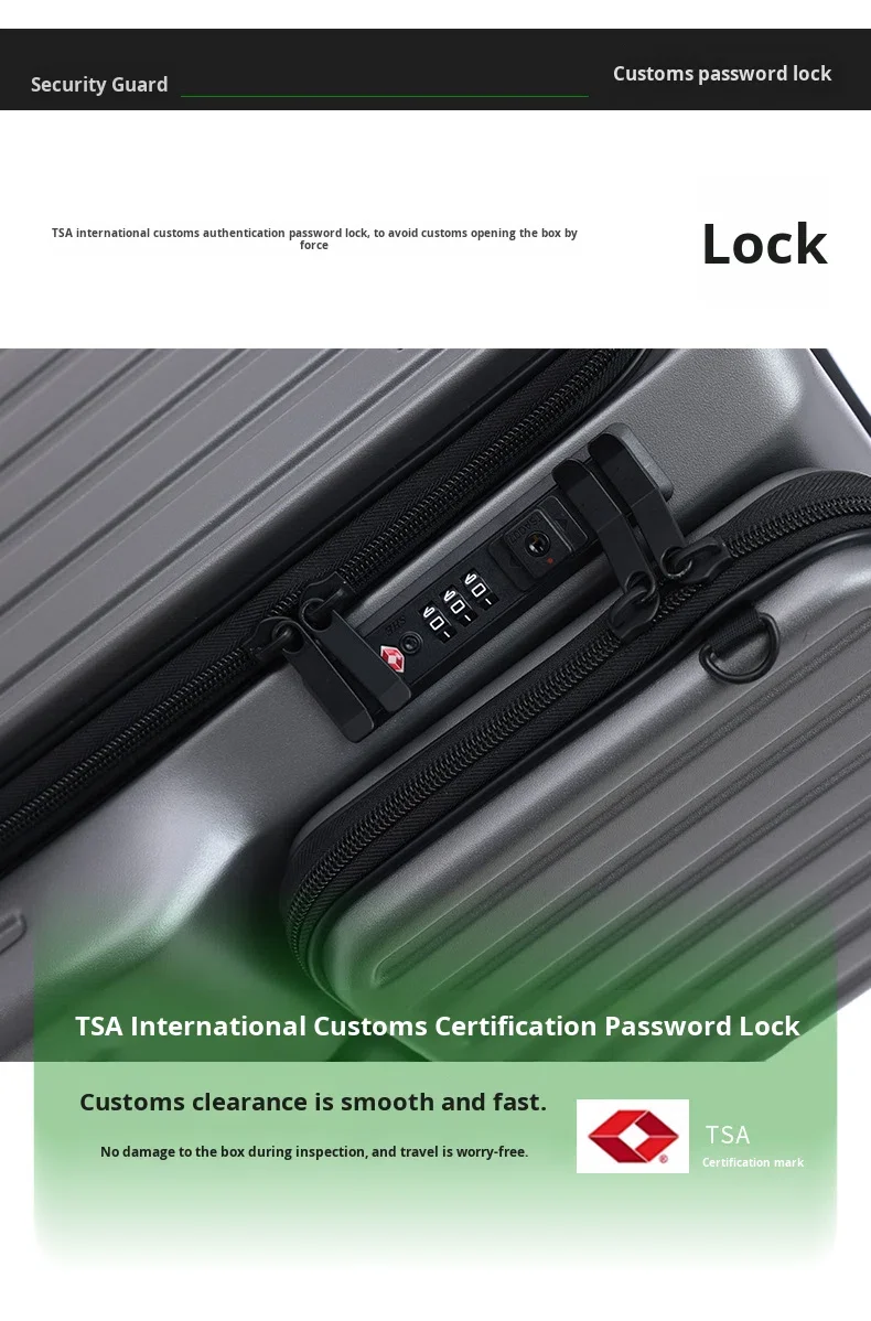 20 Inch Durable ABS+PC Frame Modern Fashionable Suitcase Carry on Luggage TSA Lock Dual Front Opening Silent 360 Degree Wheels supplier