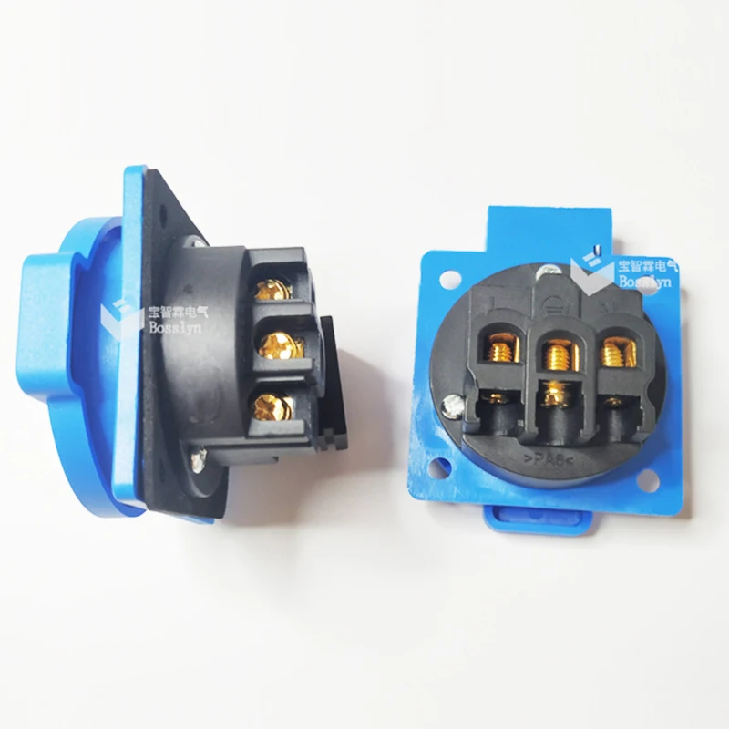 US AU Universal Waterproof Industrial Socket 10A 250V AC Power Connector Plug Electrical Socket Withcover IP44