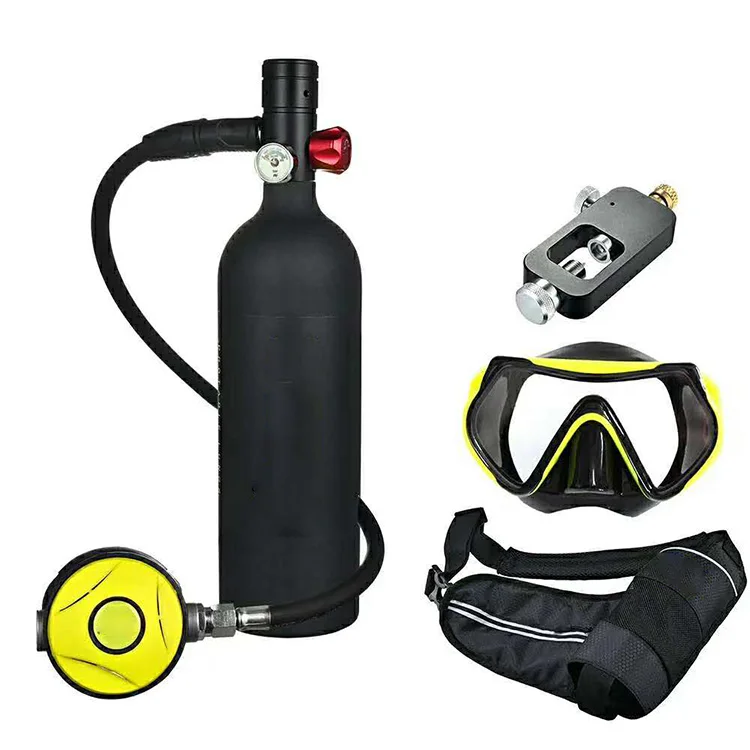 Reusable Diving Breathing Gas Cylinder 1l Scuba Diving Tank Equipment
