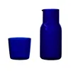 2019 new simple style blue glasses cup and blue glass water jug