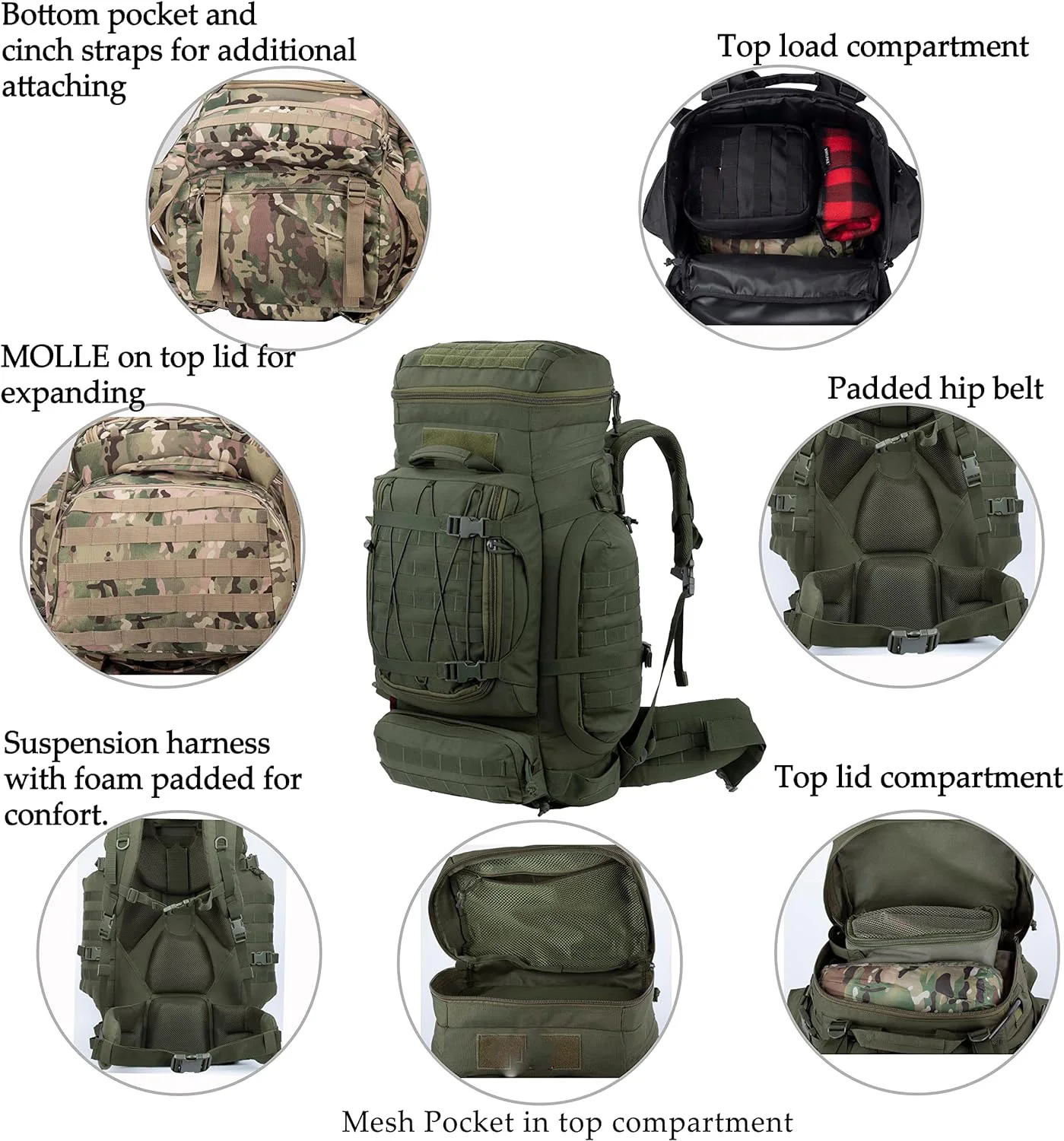Custom Large Internal Frame Mountaineering Backpack Rucksack For