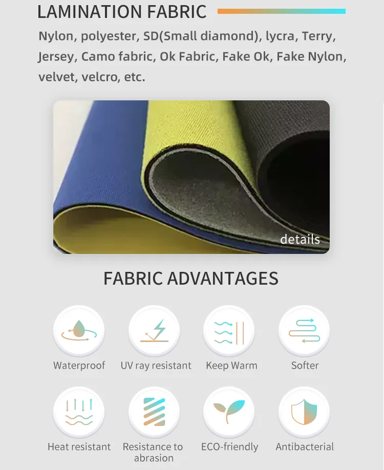 Kdive 5mm Custom Colored Printed Sbr Neoprene Polyester Sheet Fabric ...