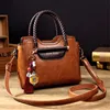 Woman Messenger Bag New Style Hand Leather Bag Women PVC Cheap Handbags with woven handle