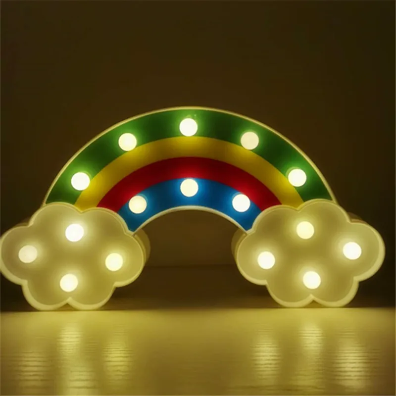 Hot sale LED customized shaped marquee light unique table lamp love baby night light for decoration