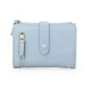 Women's RFID Mini Soft Leather Bifold Wallet With ID Window Card Sleeve Coin Purse