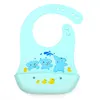 Rubber Eco-Friendly Private Label Baby Bib,Waterproof Silicone Bib Easily Wipes Clean