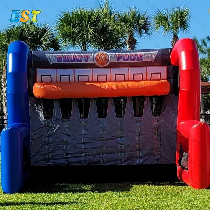 Carnival Sports Interactive Inflatables Connect 4 Basketball Shooting