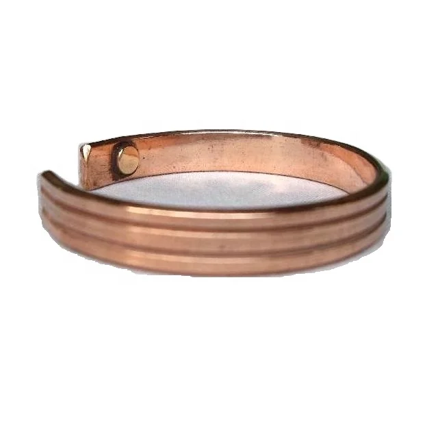 Copper Bracelets With Magnets In Three Bands Wearing It Has Health Bracelets With Magnets In Three Bands