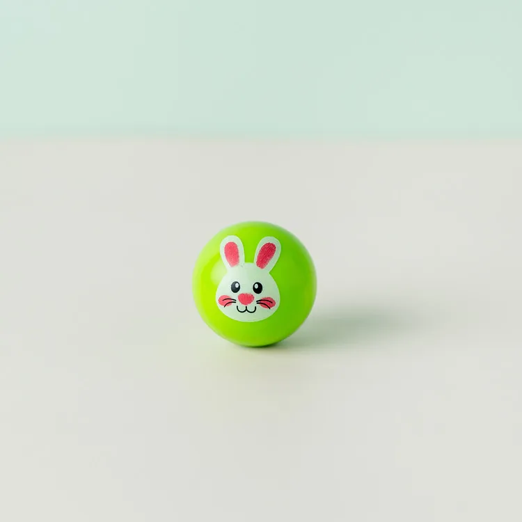 Hot sale custom printed rabbit pattern children animal bouncy ball rubber bouncy balls .jpg