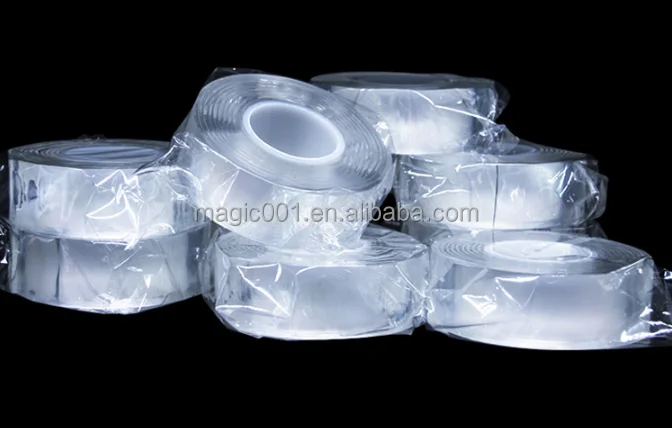 clear heavy duty washable nano double sided adhesive tape for