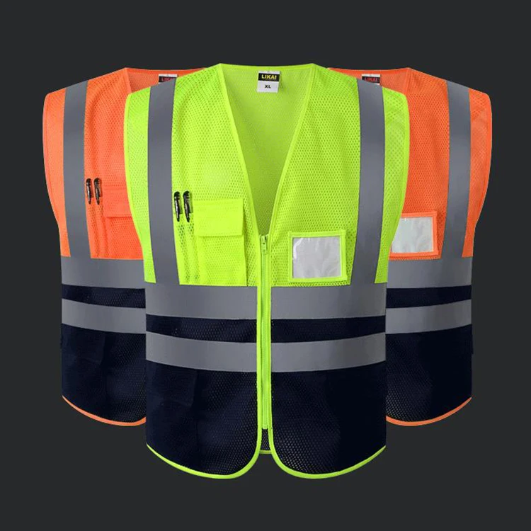 Vest Work For Men With Print Logo High Visibility Reflective Work Wear ...