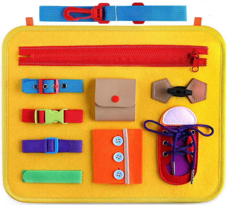 buckle toy busy board