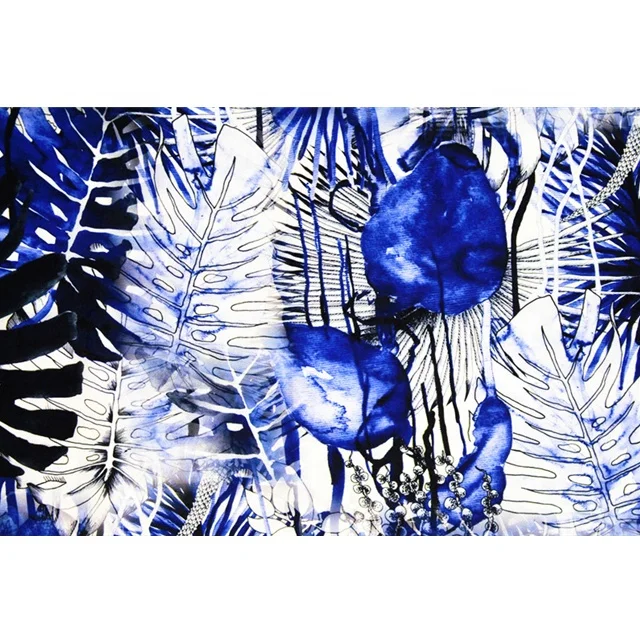 
30D low stretch nylon digital print fabrics for ladies women dress, skirts, light down jacket 