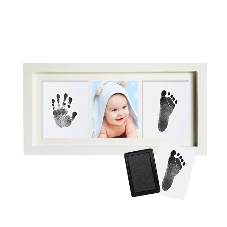 Newborn Baby Hand and Footprint Photo Frame Kit With InkPad Handmade Memory Gift