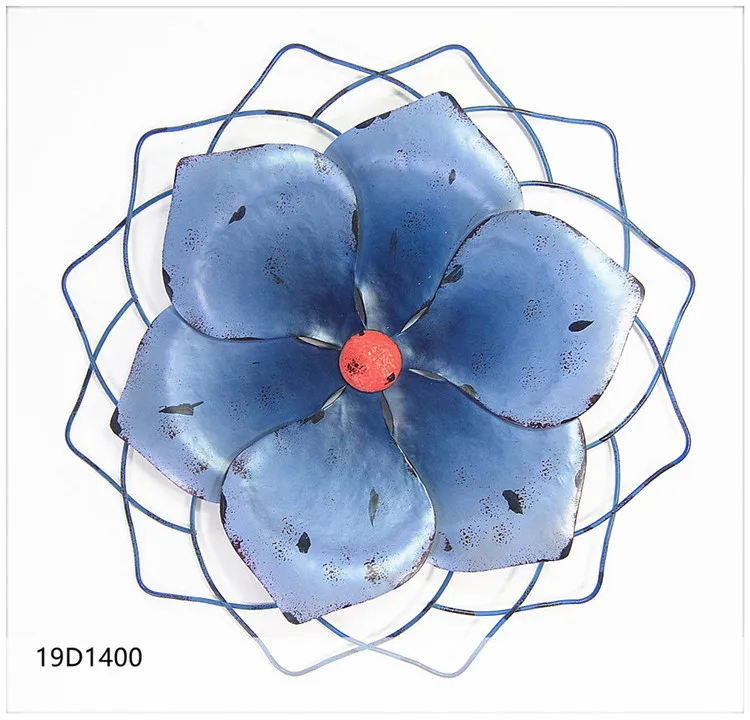 Wholesale Wall Mounted Metal Flower Wrought Iron Art Wall Hanging Home