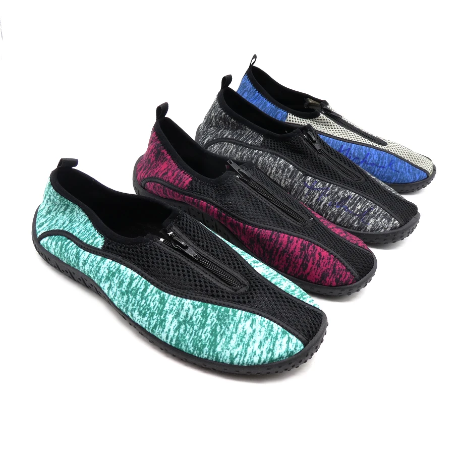 Latest Unisex Fashion Zipper Design Aqua Shoes Men And Women Beach Shoes Buy Aqua Shoes,Beach