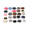 Matt Black Thick Cap Spring Snap Button Metal Embossed Snap Button For Garment