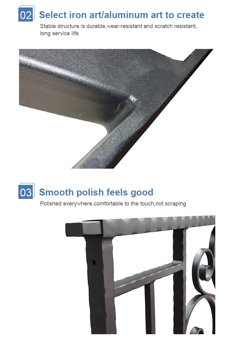 Ornamental Fence Picket Panels Wrought Iron Outdoor Garrison Fence