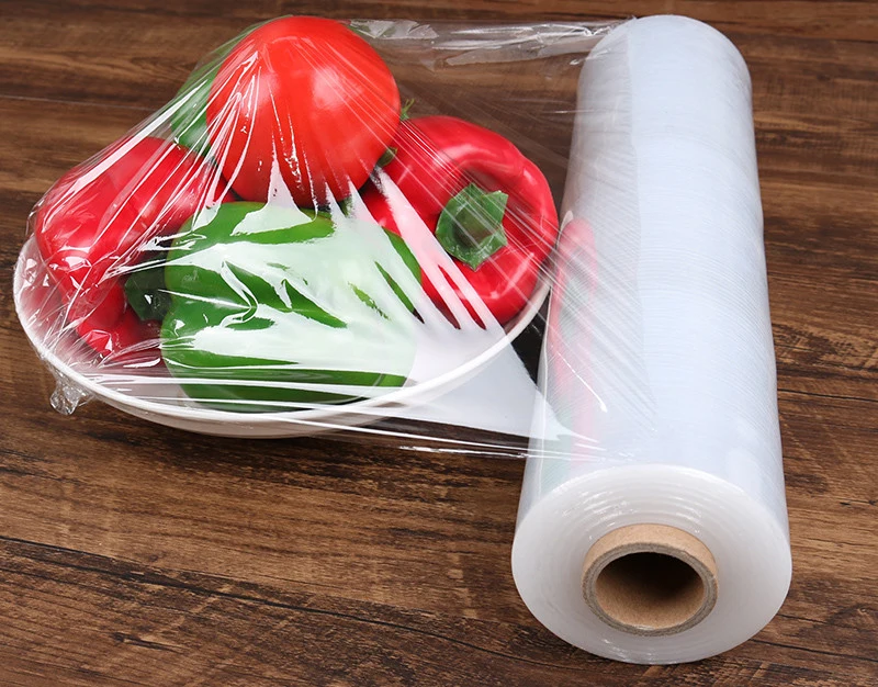 Transparent Food Fresh Packaging Plastic Pla 100 Biodegradable Polythene Wrap Cling Film Roll