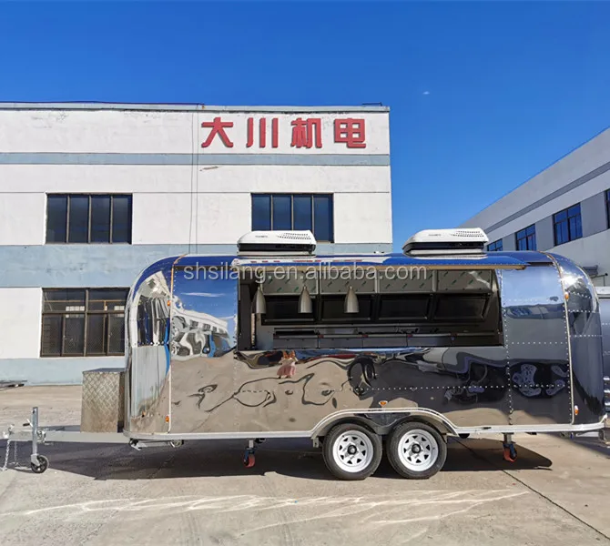 airstream food trucks food cart for pizza/crepe/hot dog snackmachines Germany/France/UK standard food trailer manufacture