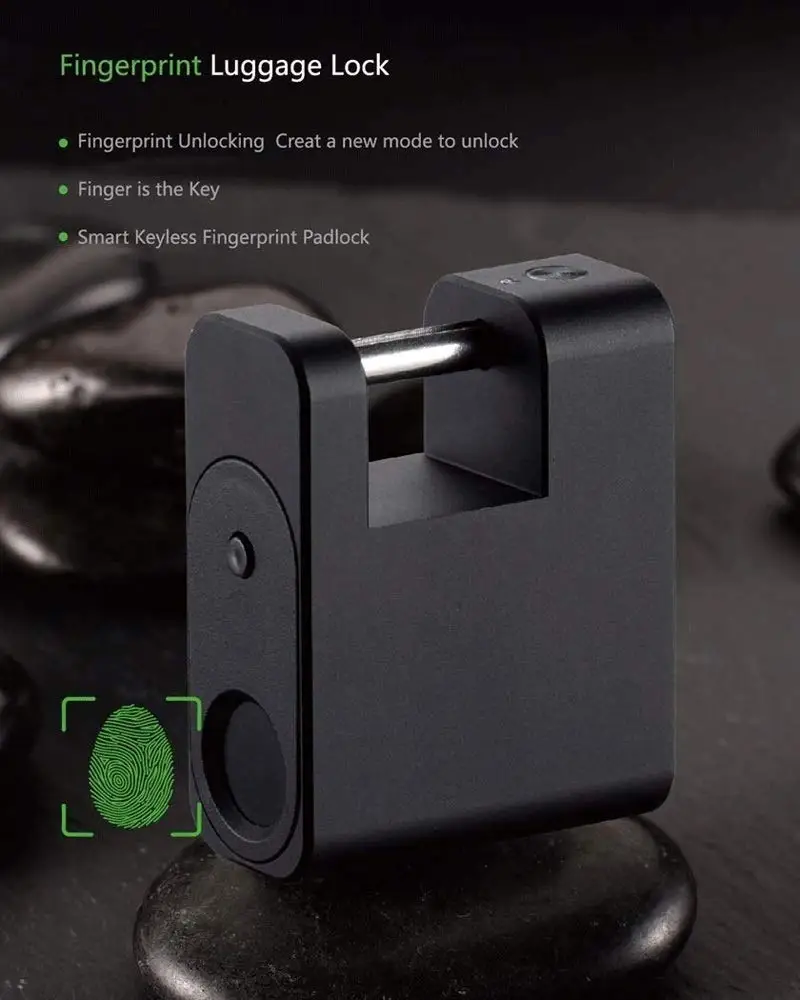 Ip65 Smart Digital Biometric Fingerprint Luggage Lock/luggage Locker