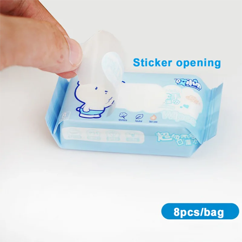 Mini Wet Wipes Natural Soft And Custom Cleaning For Baby And Household