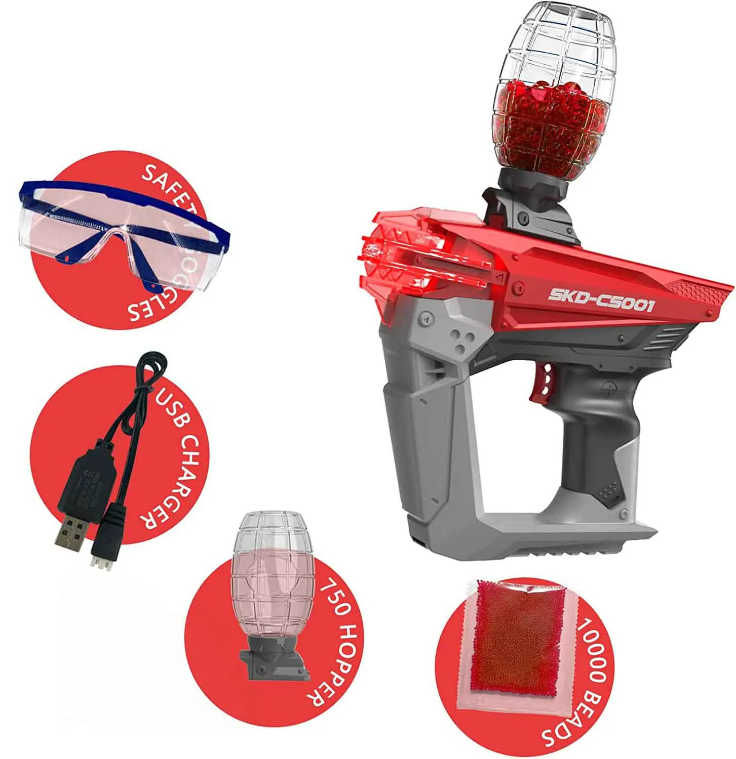 Wholesale 2022 Night Battle Light Splatter Ball Gun Blaster Electric Splat Ball Gun For Amazon