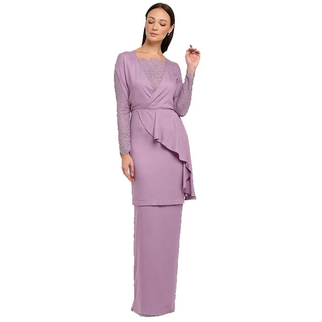 最新设计马来西亚风格女性新设计伊斯兰服装套装热卖