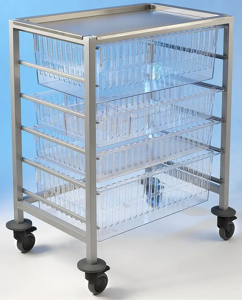 Manufacturer Htm 71 Plastic Tray With Dividers For Medical Trolley