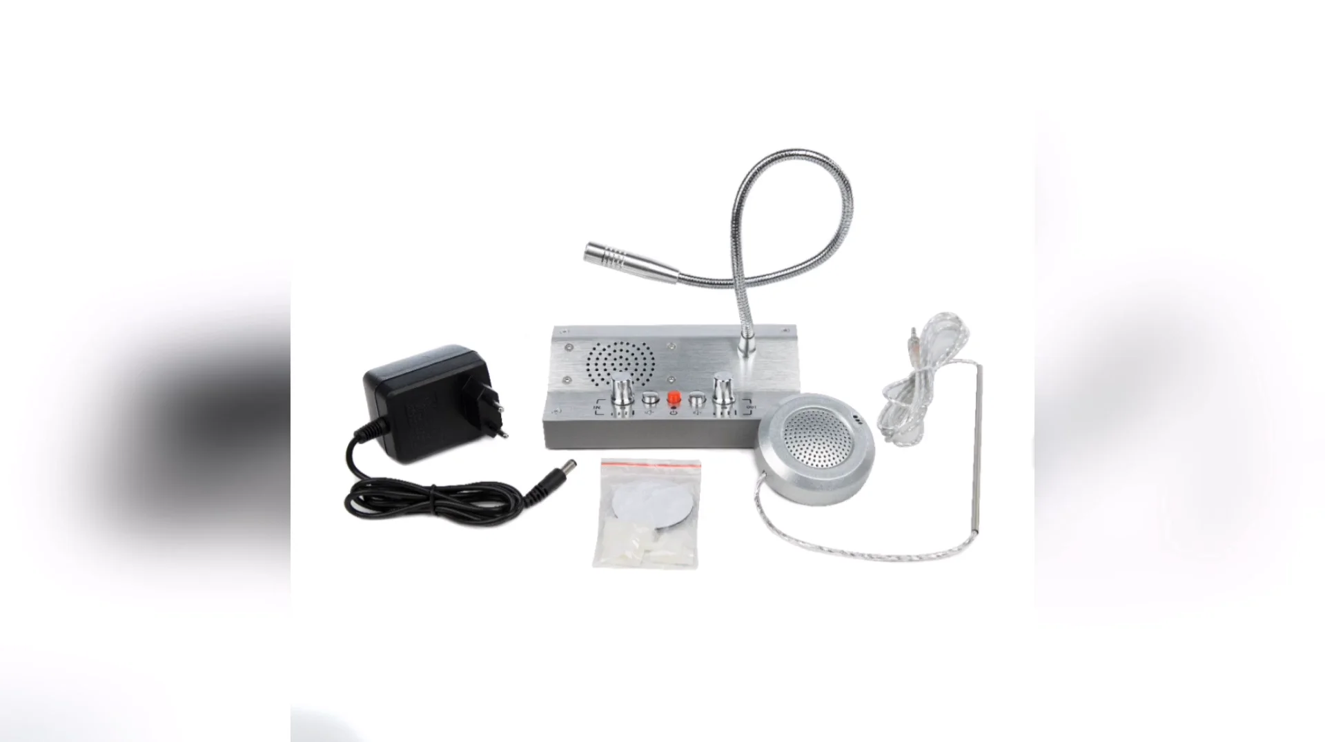 Wireless two way intercom system for window home building bank