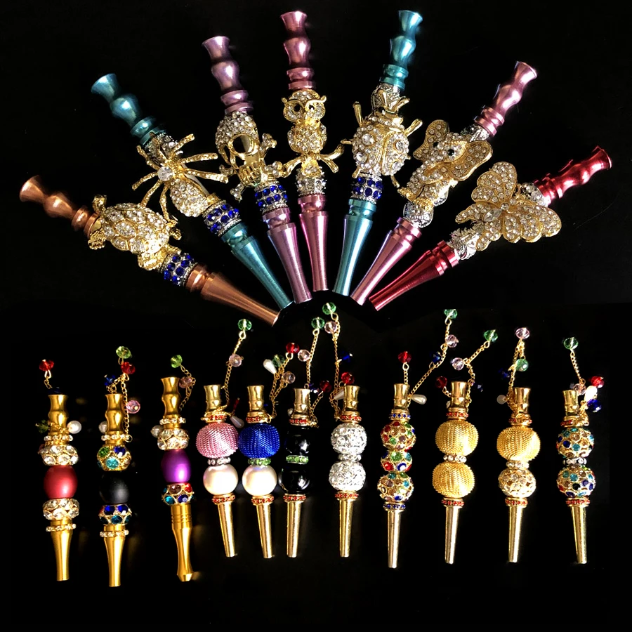 Wholesale Metal Hookah Tips Blunt Holder With Rhinestones Hookah